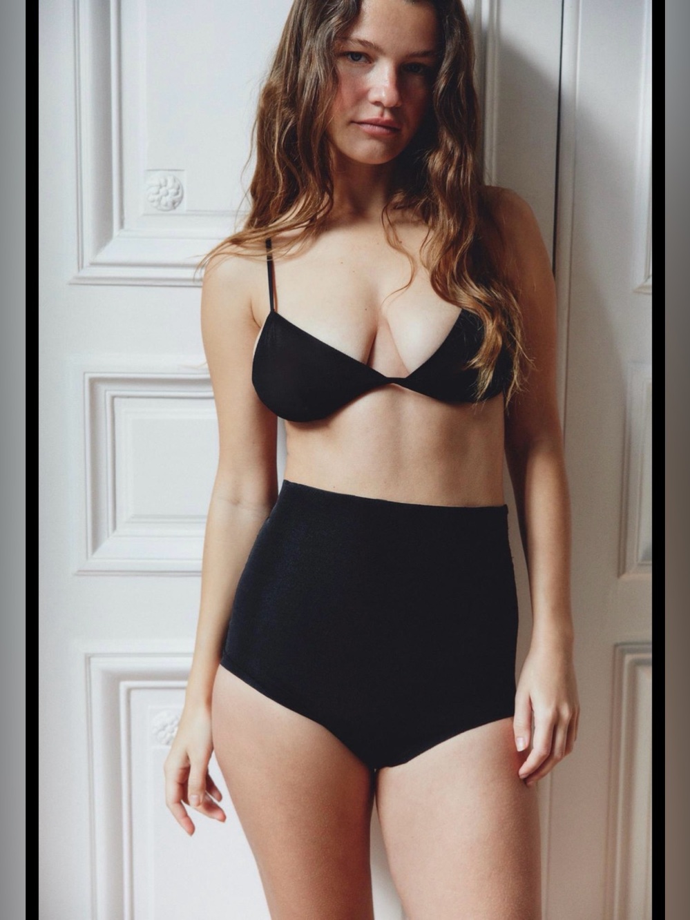 Zara Black High-Waist Panties with Polyamide size Large NWT NEVER WORN